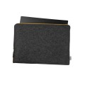 dark grey felt laptop cover yellow zipper macbook sleeve case 14 inch