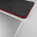 grafitowe etui na laptopa czerwony zamek pokrowiec filcowy MacBook air 13
