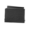 dark grey felt macbook case laptop cover white zipper hand made sleeve 13 inch