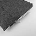 dark grey felt macbook case laptop cover white zipper hand made sleeve mac air 15