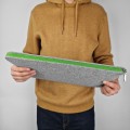 macbook felt case green zipper laptop cover mac sleeve hand made pro 16 in