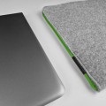 macbook felt case green zipper laptop cover mac sleeve hand made dell hp lenovo asus