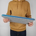 macbook felt case light blue zipper laptop cover mac sleeve dell hp