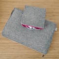 macbook case with pocket and pink zippers hand made felt laptop sleeve hp dell lenovo