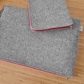 macbook case with pocket red zipper felt laptop sleeve hand made mac neo cover