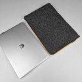 dark grey felt laptop cover yellow zipper macbook sleeve case mac pro 14