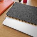 dark grey felt laptop cover yellow zipper macbook sleeve case dell hp