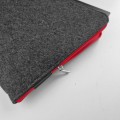 grafitowe etui na laptopa czerwony zamek pokrowiec filcowy MacBook air 13 m2 Dell HP