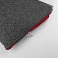 dark grey felt laptop cover maroon zipper macbook sleeve mac case pro 16 in