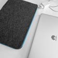 dark grey macbook sleeve felt laptop cover light blue zipper case mac air 15 in