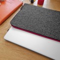 pink zipper macbook sleeve dark grey felt laptop cover hand made mac case pro 14 inch