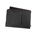 dark grey macbook sleeve laptop cover with maroon zippers felt case