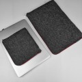dark grey macbook sleeve laptop cover with maroon zippers felt case mac pro 16 in