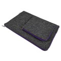 dark grey macbook case with pocket felt laptop sleeve violet zippers dell hp lenovo