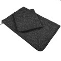 dark grey felt macbook case laptop sleeve with pocket black zippers mac air 15 in
