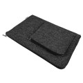 dark grey felt macbook case laptop sleeve with pocket black zippers mac pro 16 in