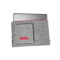personalized laptop case with name MacBook sleeve pink zippers