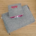 personalized laptop case with name MacBook sleeve pink zippers