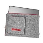 PERSONALIZED LAPTOP SLEEVE WITH RED ZIPPER