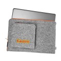 personalized laptop case with embroided name MacBook sleeve orange zipper
