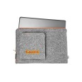personalized laptop case with embroided name MacBook sleeve orange zipper