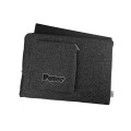 dark grey felt MacBook case with name personalized laptop sleeve black zipper