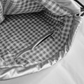 silver backpack drawsting bag