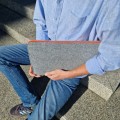 fluo orange zipper macbook sleeve felt laptop case mac cover 16 inch