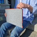 fluo orange zipper macbook sleeve felt laptop case mac cover air 13 in