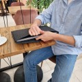 hotizontal macbook case dark grey felt laptop sleeve hand made mac cover 16 inch