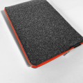 fluo orange macbook sleeve dark grey felt laptop case mac cover