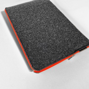 FLUO ORANGE DARK GREY FELT LAPTOP CASE