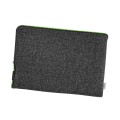 fluo green zipper macbook sleeve dark grey felt laptop case mac cover 13 inch