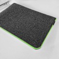fluo green zipper macbook sleeve dark grey felt laptop case mac cover 16 inch