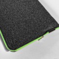 fluo green zipper macbook sleeve dark grey felt laptop case mac cover air 13 in