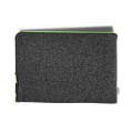 fluo green zipper macbook sleeve dark grey felt laptop case mac cover 14 inch