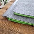 fluo green zippers laptop case macbook felt sleeve with pocket mac air 15 cover