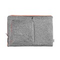 fluo orange zippers laptop felt case with pocket macbook sleeve mac air 13 cover