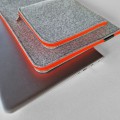fluo orange zippers laptop felt case with pocket macbook sleeve mac pro 14 cover