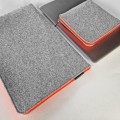 fluo orange zippers laptop felt case with pocket macbook sleeve mac pro 16 cover