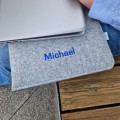 vertical felt laptop sleeve MacBook cover personalized with name mac pro 16 case
