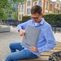 vertical felt laptop sleeve MacBook cover personalized with name mac air 13 case