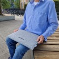 horizontal felt laptop sleeve with name MacBook cover embroided name 15 inch case