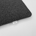 vertical dark grey felt case personalized with name MacBook sleeve laptop cover