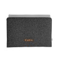 horizontal dark grey felt laptop case with name MacBook sleeve personalized mac air 13 cover