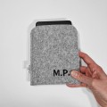 felt kindle case light grey cover e book reader sleeve personalization