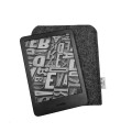 dark grey felt kindle case ebook reader cover felt sleeve personalisation embroidery