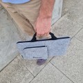 felt laptop sleeve MacBook case with hands personalized cover embroidery name 16 inch