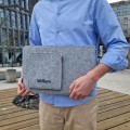 personalizowane etui na laptopa z kieszonką pokrowiec z filcu na MacBooka filcowy cover haft komputerowy dell 15 cali