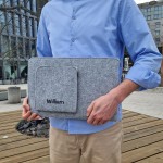 PERSONALIZED LAPTOP CASE WITH NAME BLACK ZIPPER